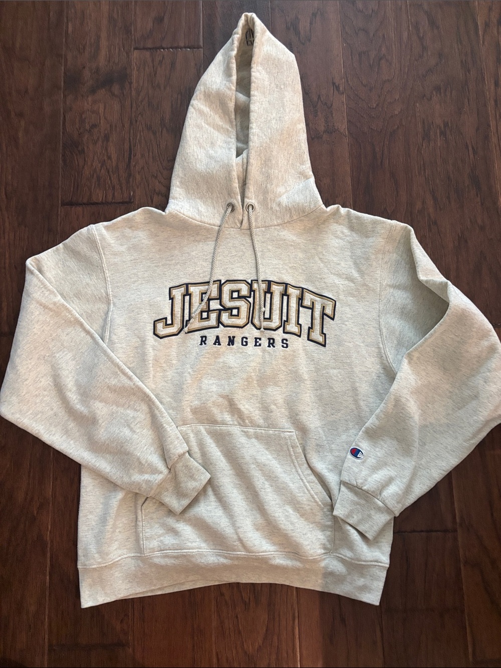 Champion Light Gray Jesuit Rangers Pullover Hoodie